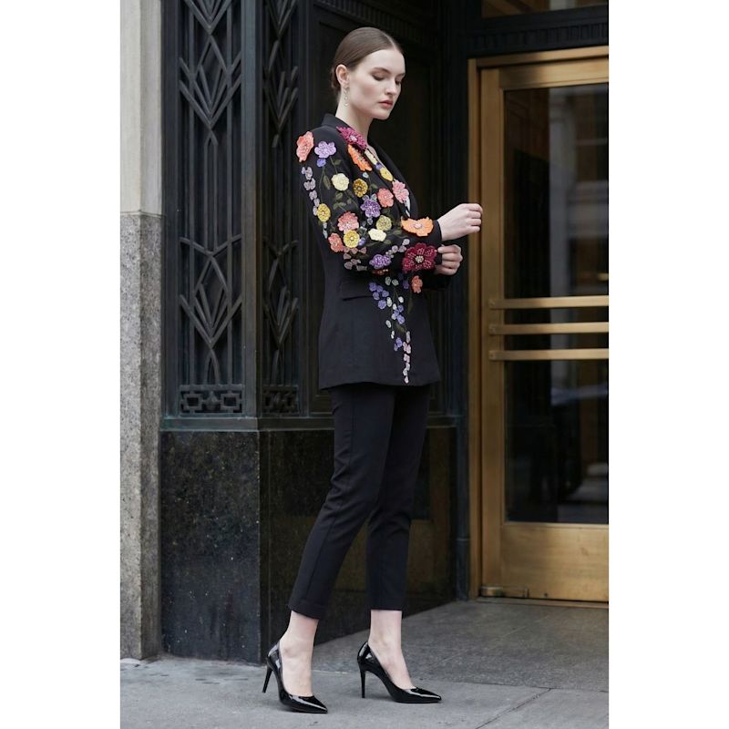 Thumbnail of Asymmetric Floral Appliqué Blazer image