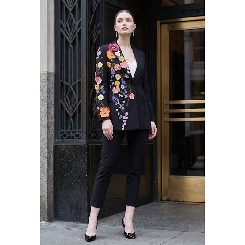 Thumbnail of Asymmetric Floral Appliqué Blazer image