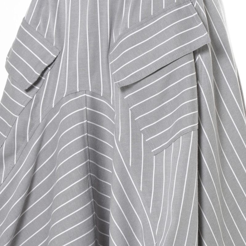Thumbnail of Asymmetric Striped Denim Skirt image