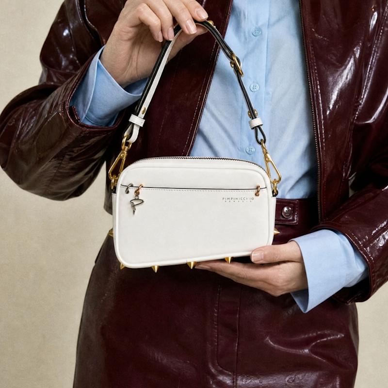 Thumbnail of Asymmetrical Belt Bag In White & Yellow image
