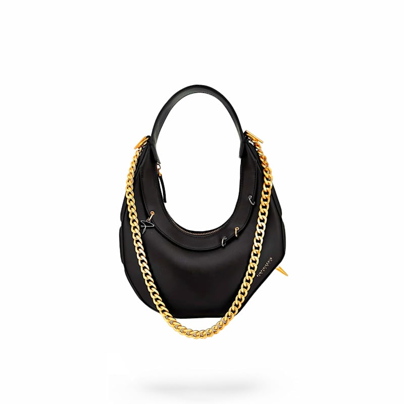 Thumbnail of Asymmetrical Hobo Bag In Black image