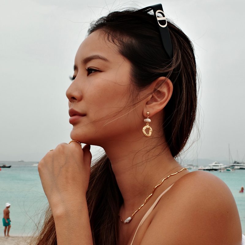 Thumbnail of Asymmetrical Pearl Earrings image
