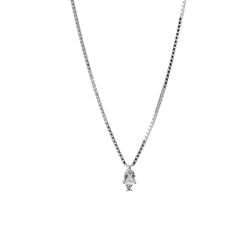 Thumbnail of Pear Atarah Necklace- White Topaz- Silver image