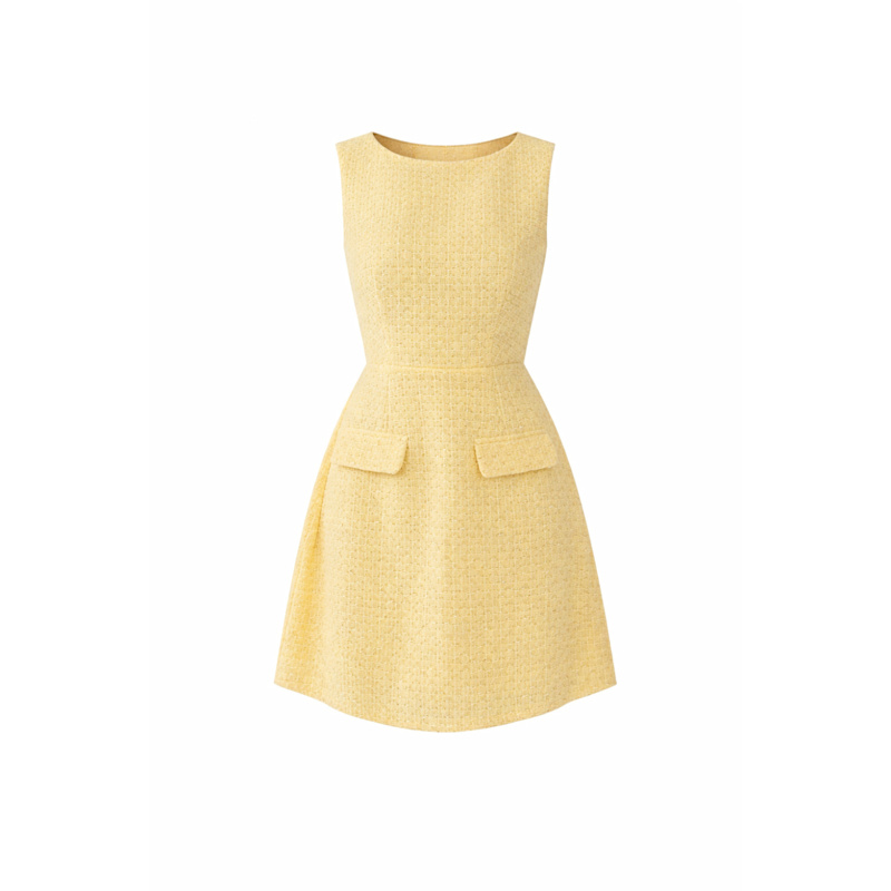 yellow formal mini dress The Dessy Group Women's Cat Eye Strapless Cocktail Minidress - Yellow