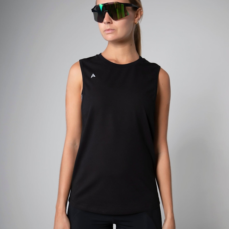 Thumbnail of Athletic Eco-Friendly Muscle Tank Top For Women – Black Sustainable Moisture-Wicking Workout Shirt With Bold Cut And Breathable Fabric – Versatile Activewear Top For Strength Training, Gym, Yoga, Athleisure, Studio, And Outdoor Activities image