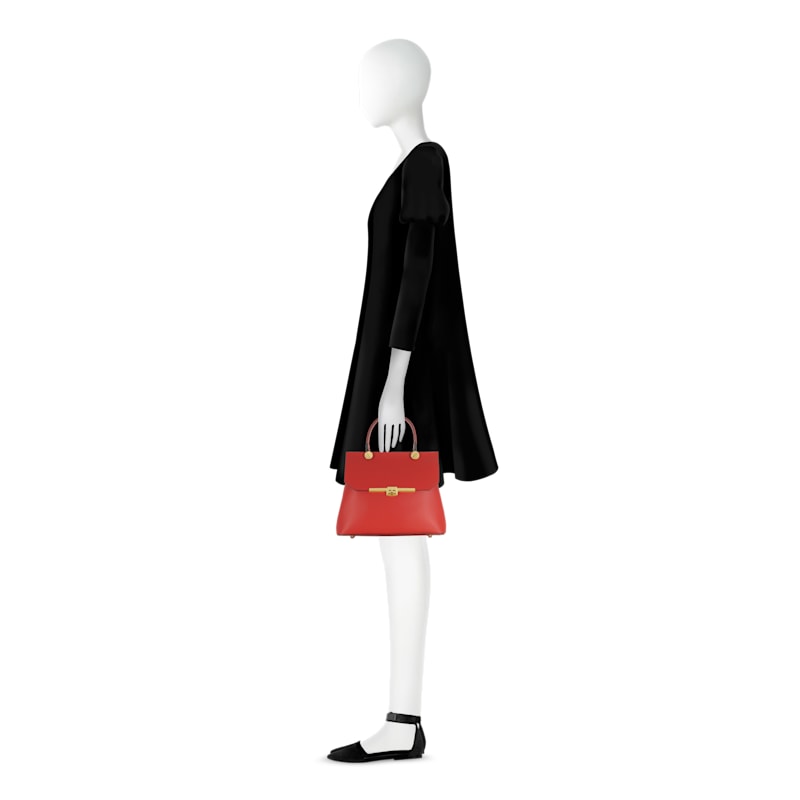 Thumbnail of Atlanta Top Handle Satchel Bag W/Shoulder Strap - Red image