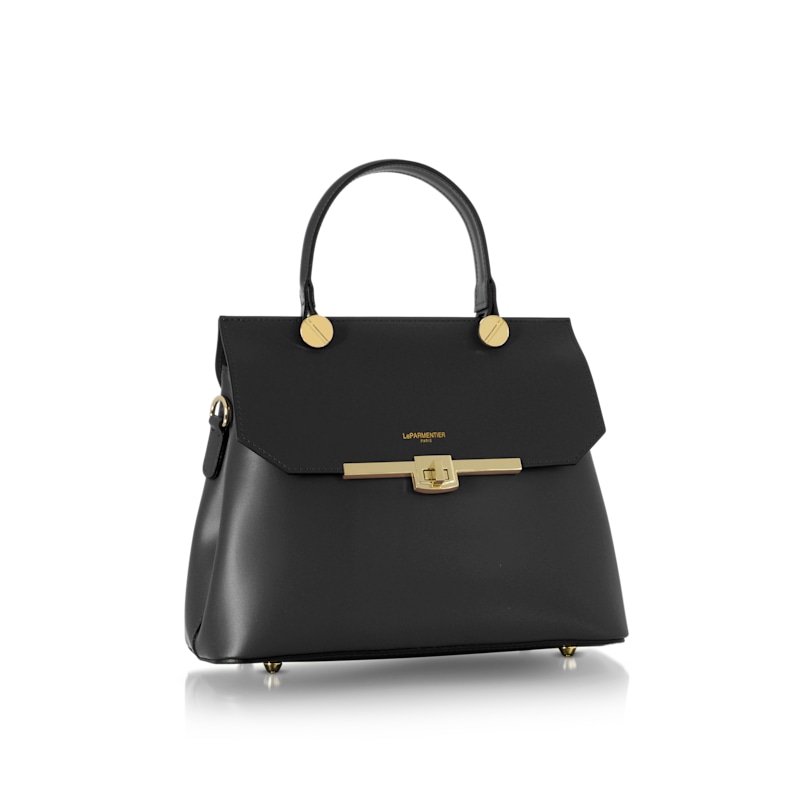 Thumbnail of Atlanta Black Top Handle Satchel Bag W/Shoulder Strap - Black image