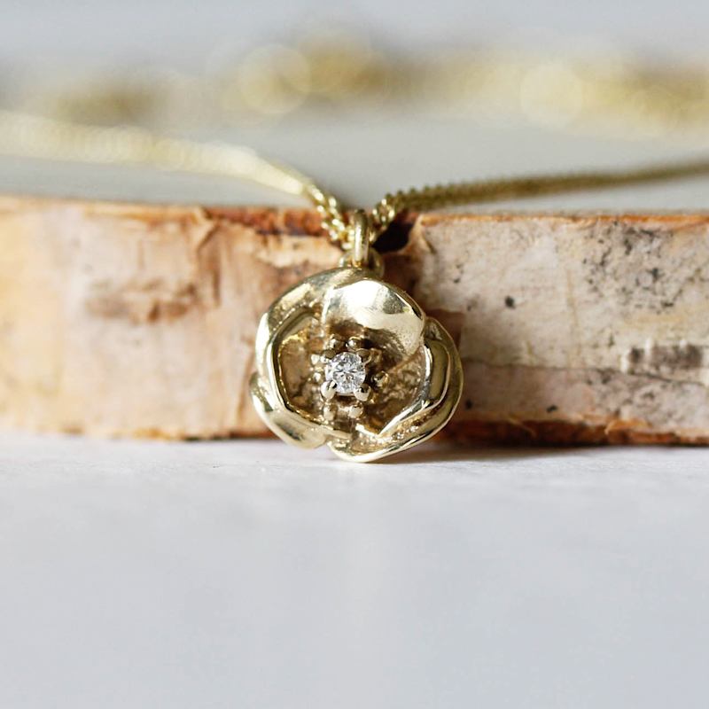Thumbnail of Poppy Diamond Necklace - Silver image