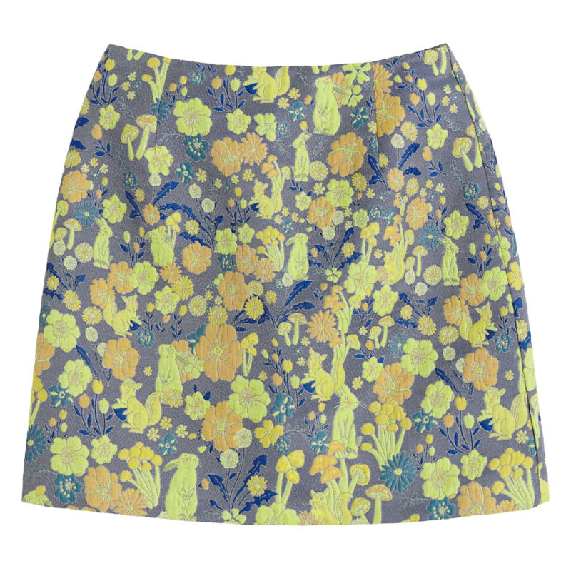 Thumbnail of Aubin Fairytale Jacquard Mini Skirt - Yellow image