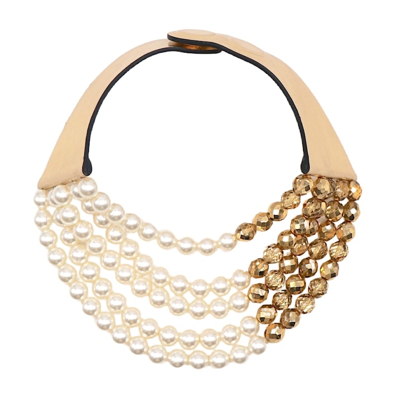 Thumbnail of Audrey Pearl/Gold Necklace image