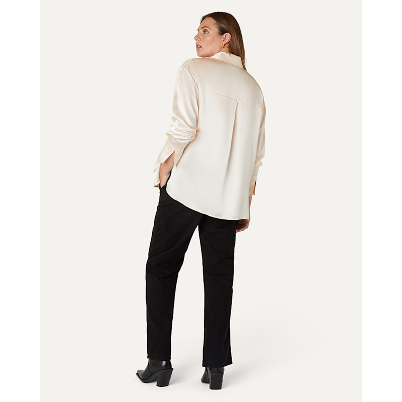 Thumbnail of Audrey Oversized Silk Shirt - Blush image
