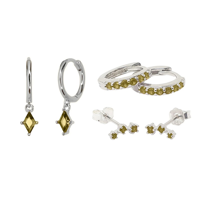 Thumbnail of August Birthstone Peridot Earrings Gift Set For Her image