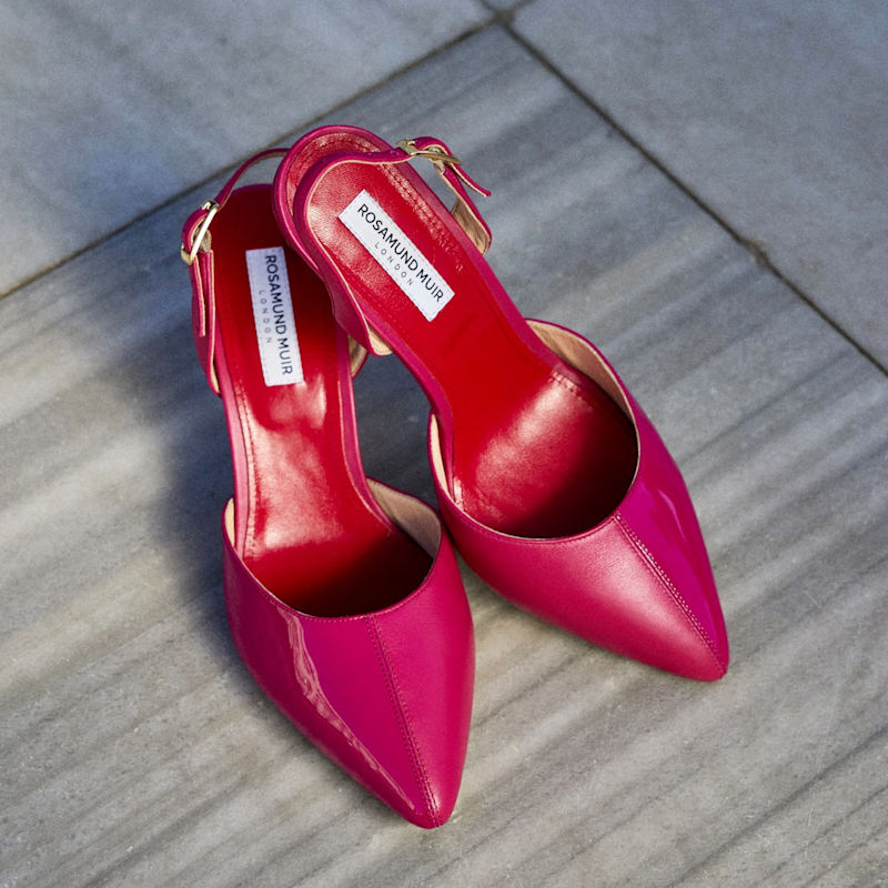 Thumbnail of Augusta Fuchsia Pink Duo-Texture Slingback Heels image