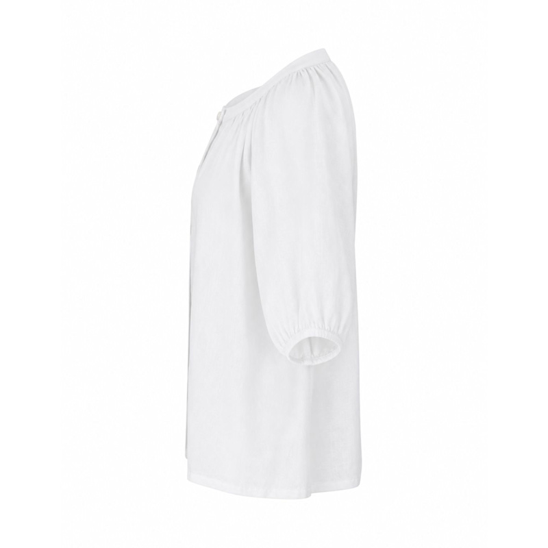 Thumbnail of Aurelie Button-Up Linen Top White image