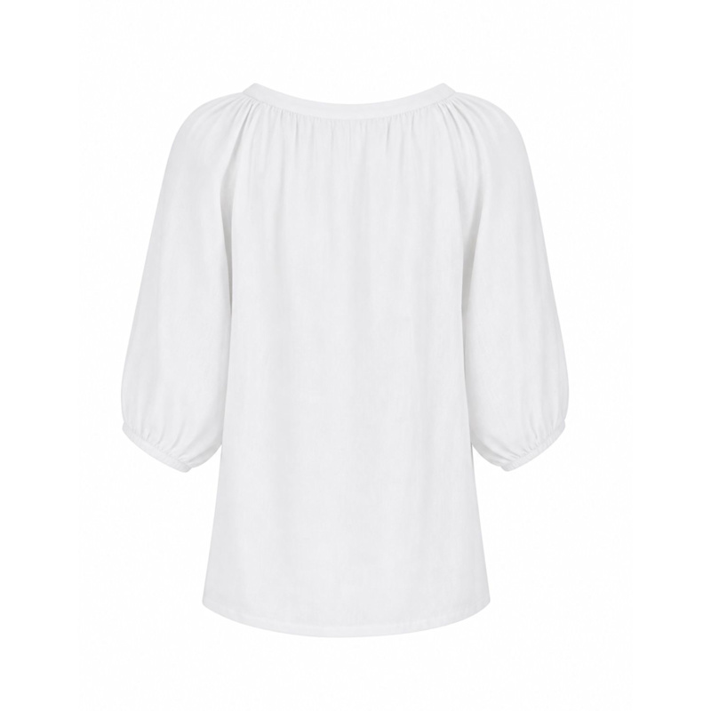 Thumbnail of Aurelie Button-Up Linen Top White image