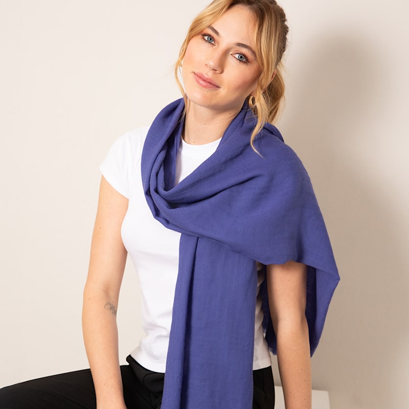 Thumbnail of Aurielle Silk Wool Scarf Future Dusk image