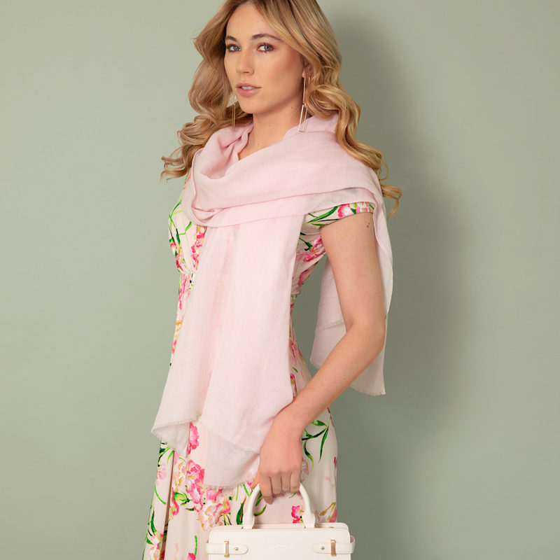 Thumbnail of Aurielle Silk Wool Scarf Soft Pink image