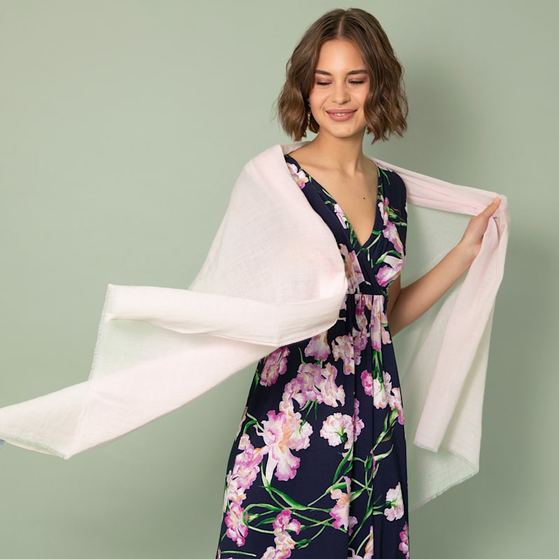 Thumbnail of Aurielle Silk Wool Scarf Soft Pink image