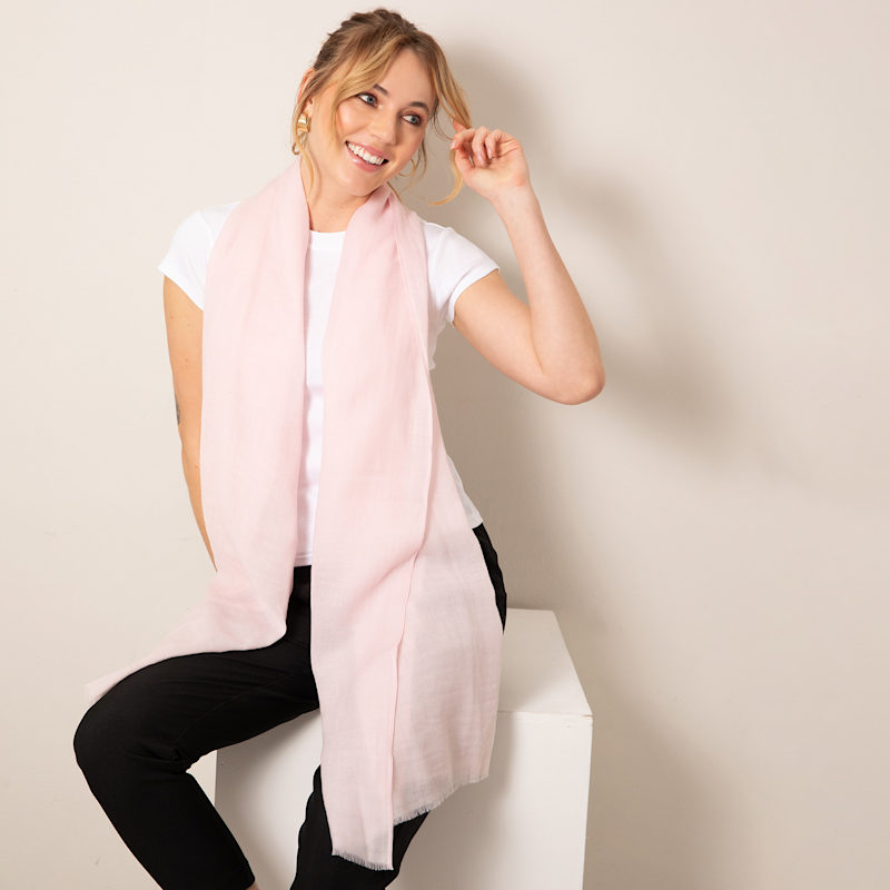 Thumbnail of Aurielle Silk Wool Scarf Soft Pink image