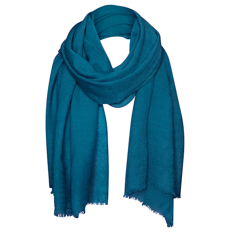 Thumbnail of Aurielle Silk Wool Scarf Tapestry Teal image