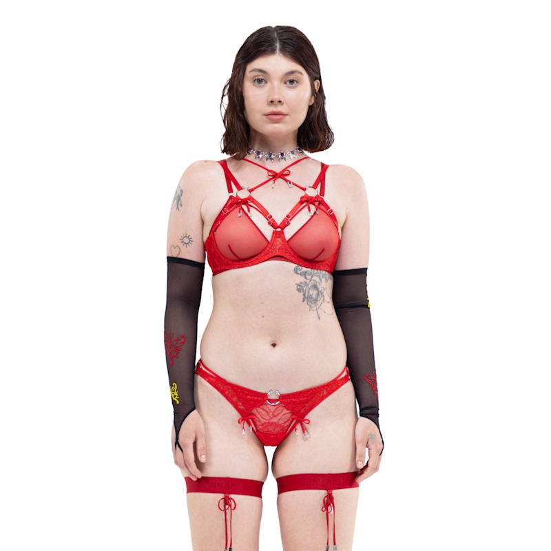 Thumbnail of Aurora Bright Red Open Cup Bra image