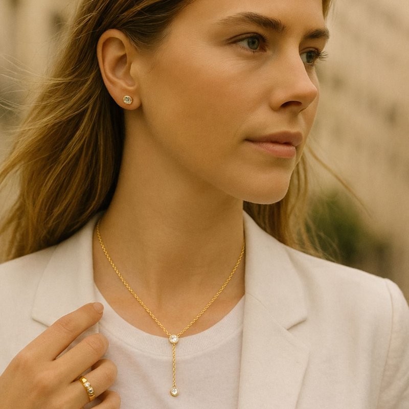Thumbnail of Aurora Diamond Lariat Necklace image