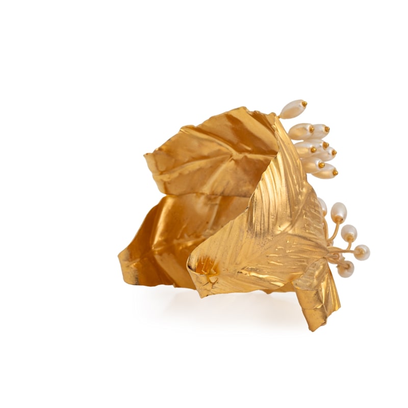 Thumbnail of Aurum Cascade Gold Plated Bracelet With White Pearls image