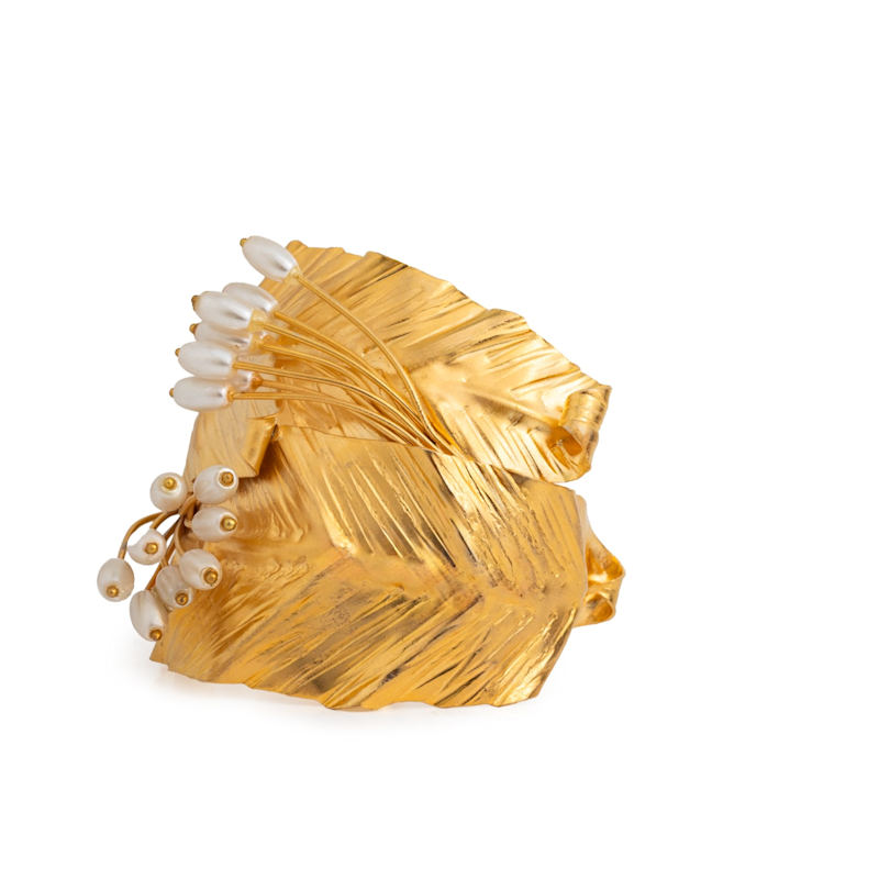 Thumbnail of Aurum Cascade Gold Plated Bracelet With White Pearls image