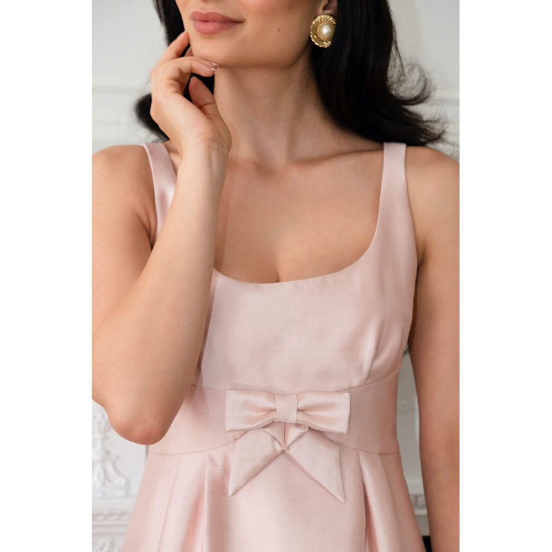 Thumbnail of 'Sabrina' 100% Wool & Silk Dress In Rosa image