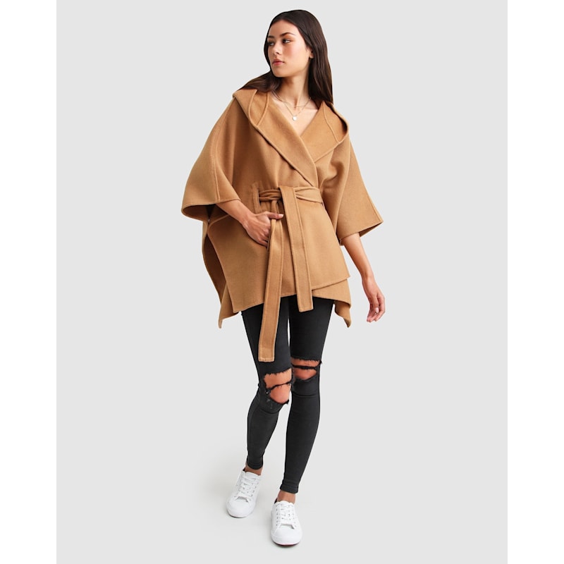 Thumbnail of Jackson Landing Wool Blend Cape Coat - Dark Camel image