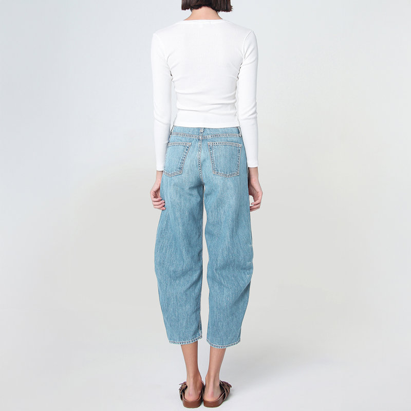 Thumbnail of Ava Flutter Slung Fit Jeans In Dover image