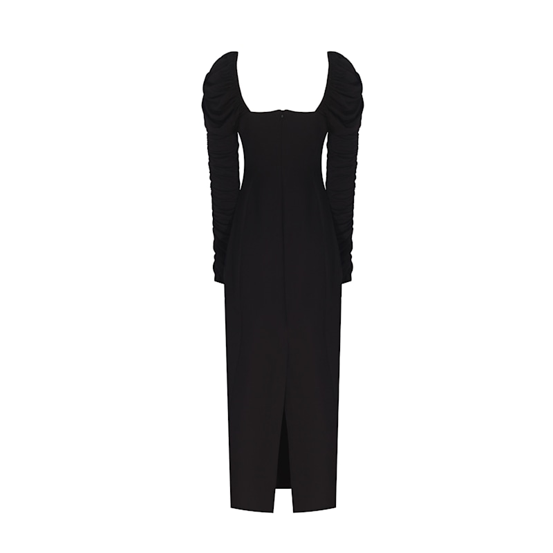 ankle length black bodycon dress Aces Cami Strap Ruffle Hem Mini Bodycon Dress Black
