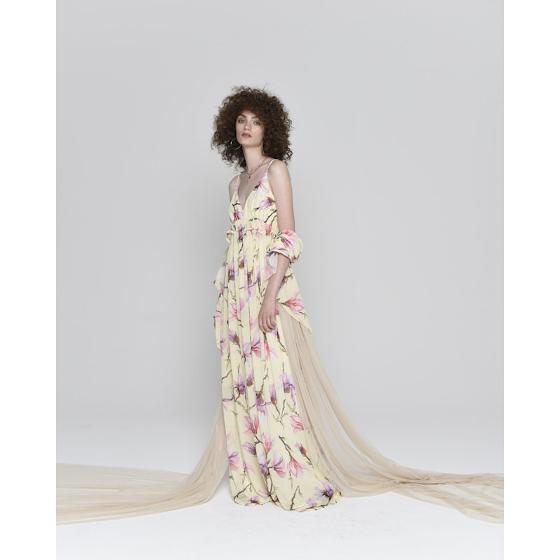 Thumbnail of Aveline Floral Empire Maxi Dress - Lilium Floral Print image