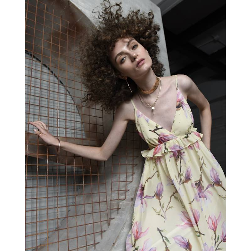 Thumbnail of Aveline Floral Empire Maxi Dress - Lilium Floral Print image