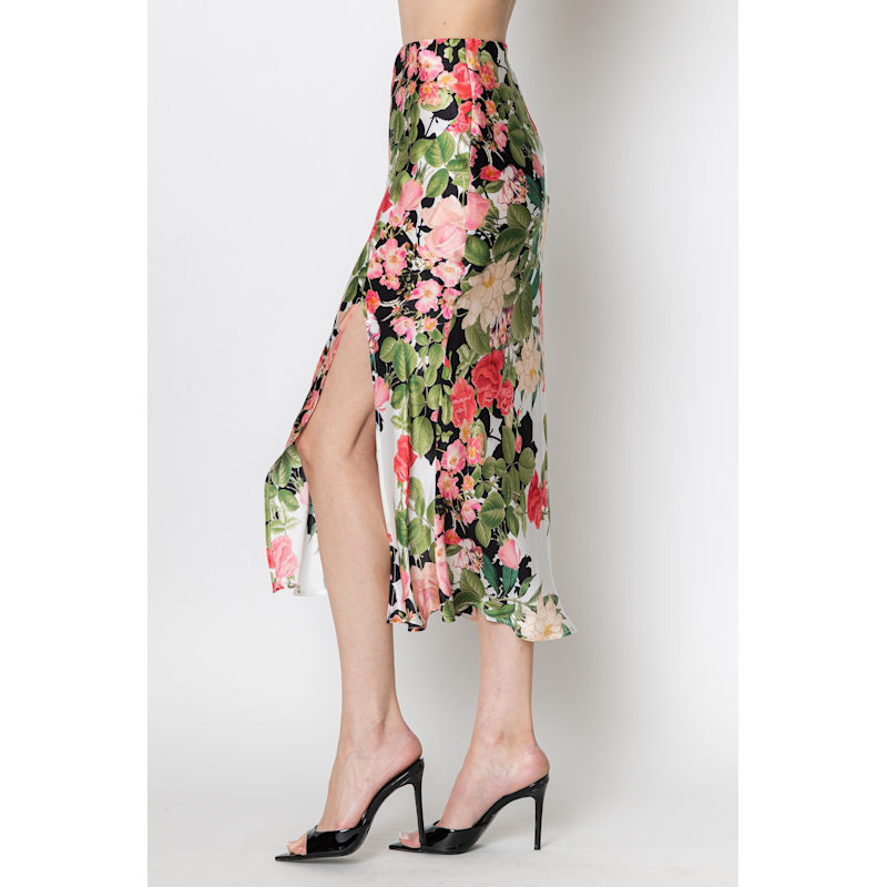 Thumbnail of Avery Fleur Silk Midi Skirt image