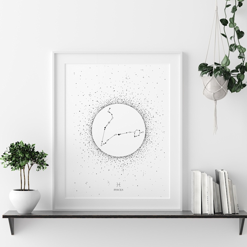 Thumbnail of 'Pisces Star Sign' - Fine Art Print A3 image