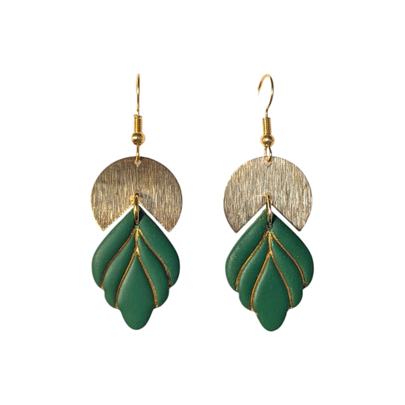 Thumbnail of Avra Green And Gold Earrings image