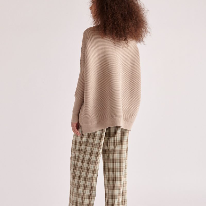 Thumbnail of Paisie Ribbed Jumper In Almond image