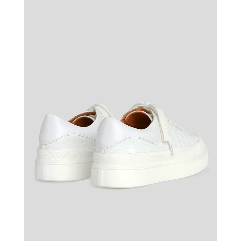 Thumbnail of Just A Dream Croc Leather Sneaker - White image