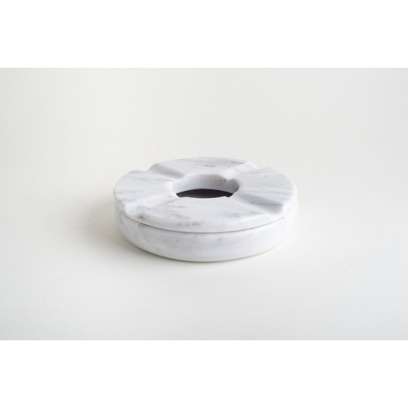 Thumbnail of Less Is More Ashtray - White Marble image