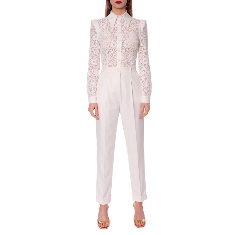 Thumbnail of Aylin Aesthetic White Lace Top Jumpsuit image