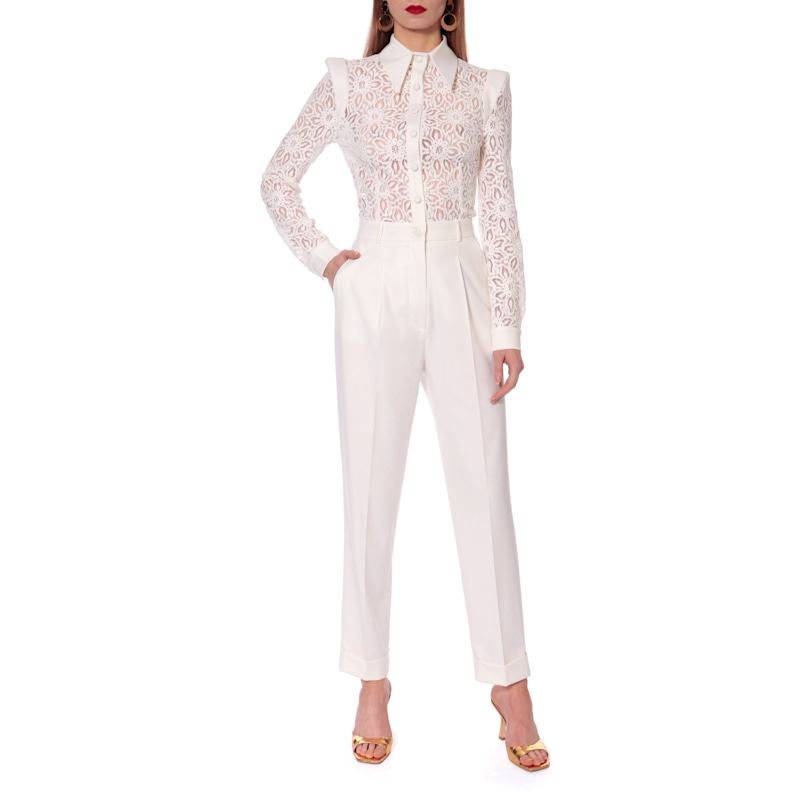 Thumbnail of Aylin Aesthetic White Lace Top Jumpsuit image