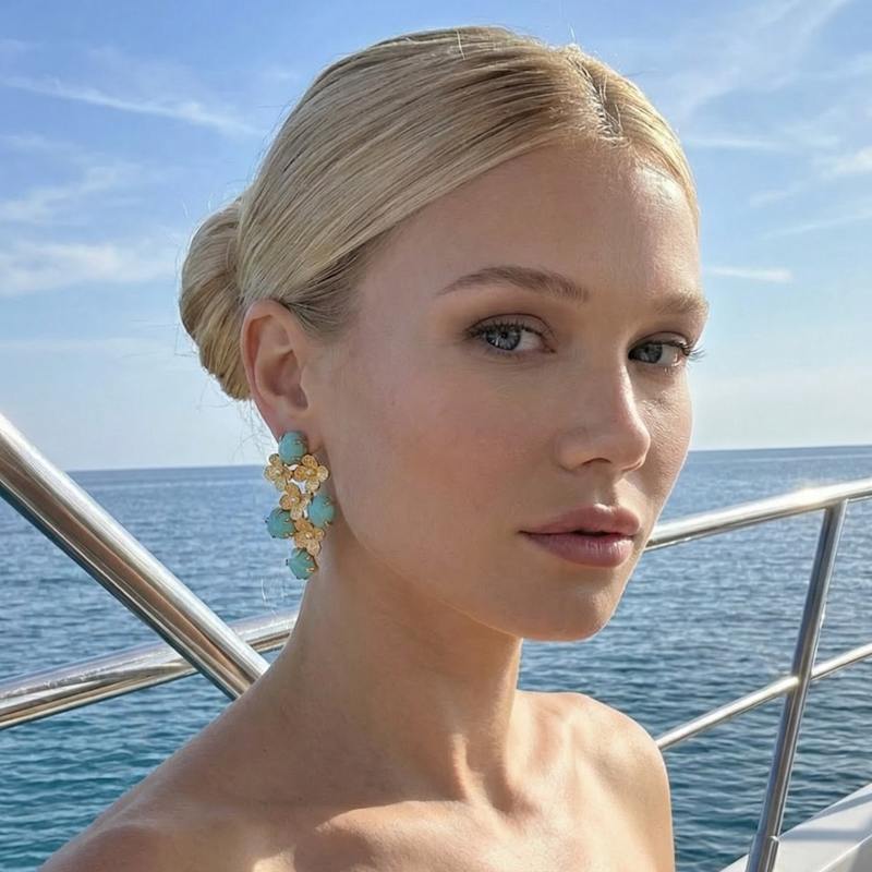 Thumbnail of Azure Blossom Earrings image