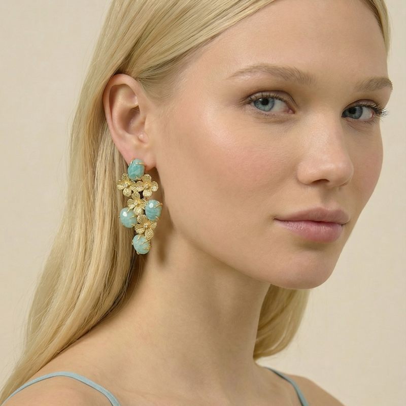 Thumbnail of Azure Blossom Earrings image