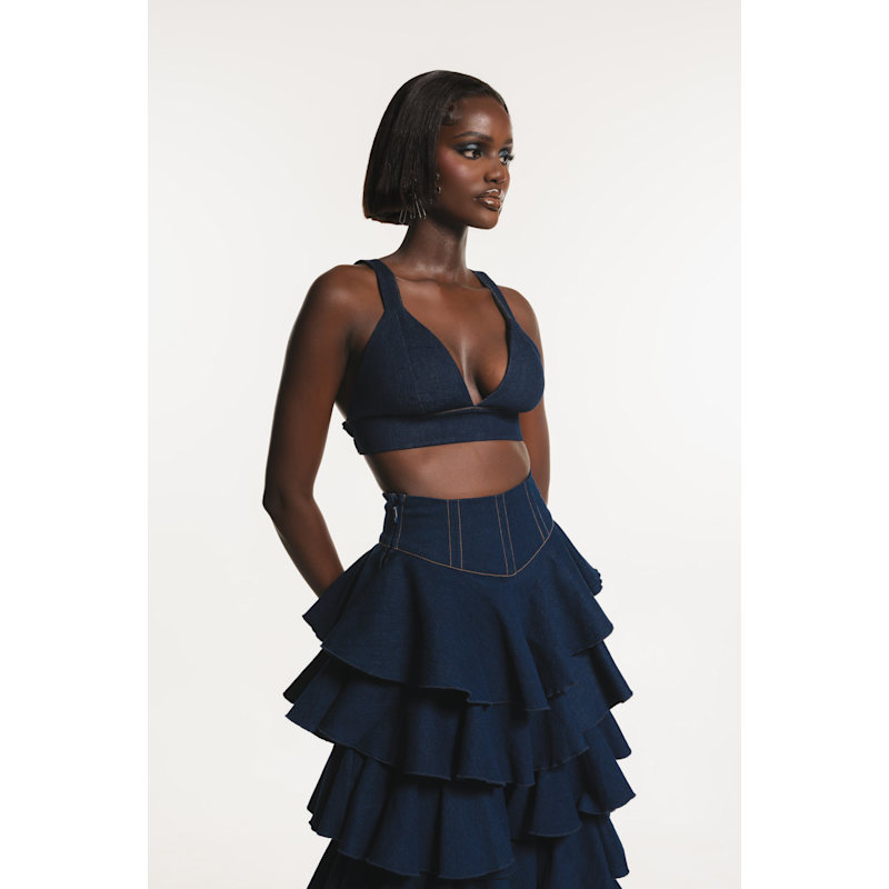 最終値下げ　ruffled bustier pants dress ruffled bustier pants dress | ANDRESD