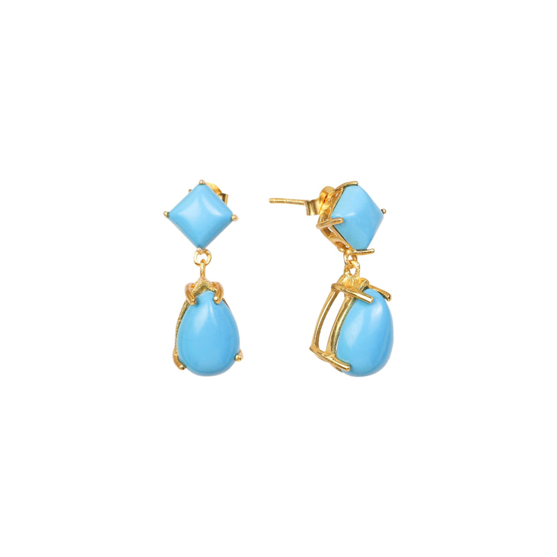 Thumbnail of Turquoise Stone Earrings "Azure Dream" image