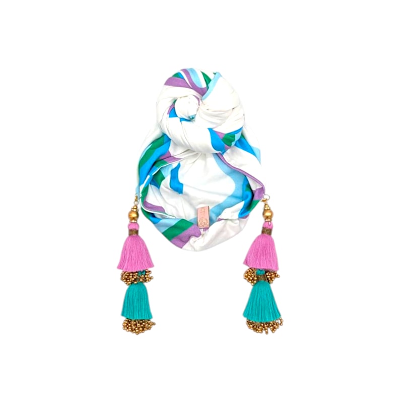 Azure Link Grande Organic Didi Dorado Reversible Turban | Julia Clancey ...