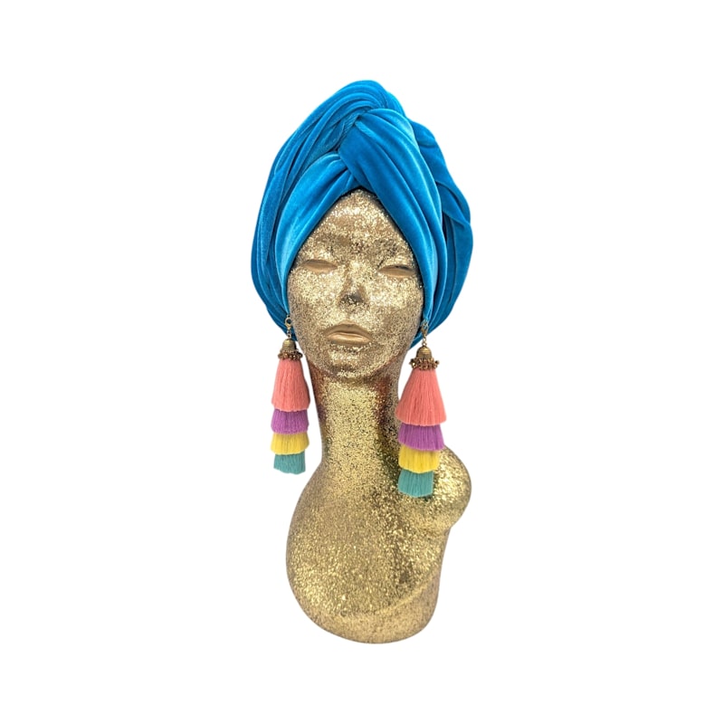 Azure Pastel Rainbow Swinglette Velour Turban | Julia Clancey | Wolf ...