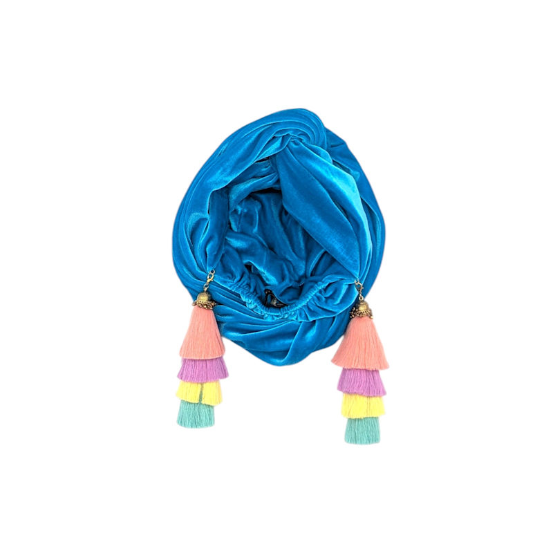 Azure Pastel Rainbow Swinglette Velour Turban | Julia Clancey | Wolf ...