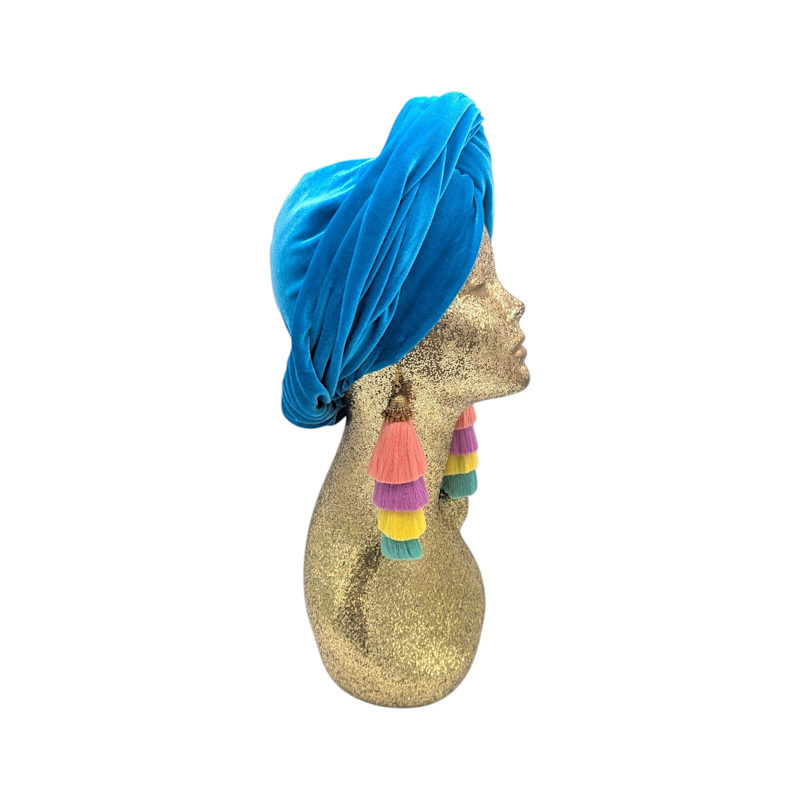 Azure Pastel Rainbow Swinglette Velour Turban | Julia Clancey | Wolf ...